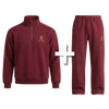 WINE RED HALF-ZIP-SWEATER & JOGGER BUNDLE