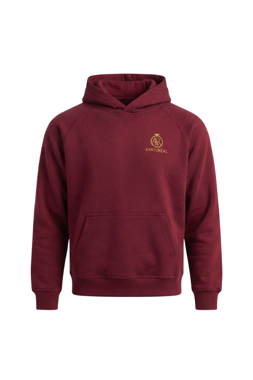 AMOURÉAL Hoodie wine red