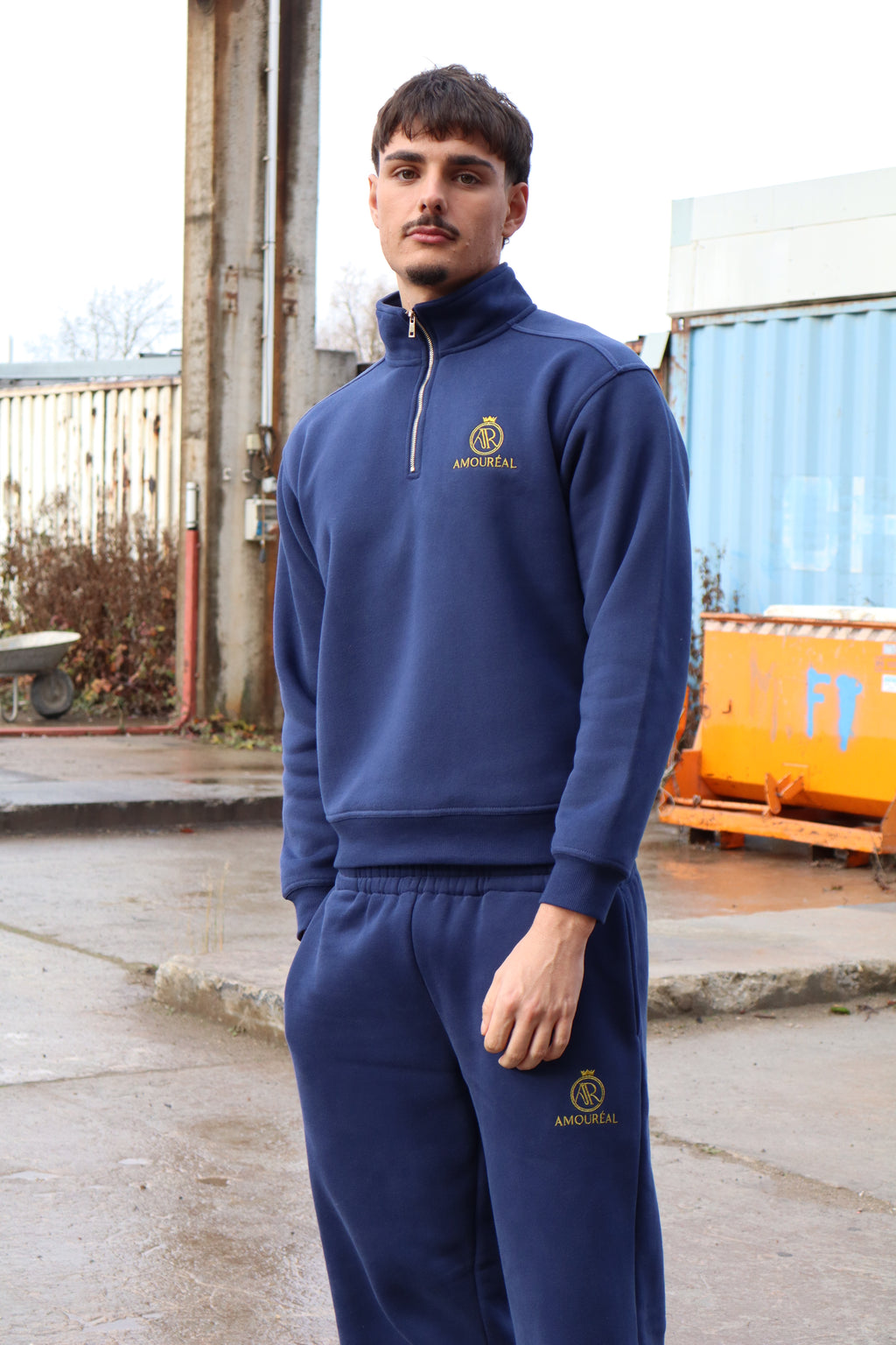 HALF-ZIP-SWEATER MIDNIGHT BLUE