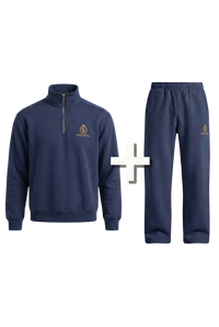 MIDNIGHT BLUE HALF-ZIP-SWEATER & JOGGER BUNDLE