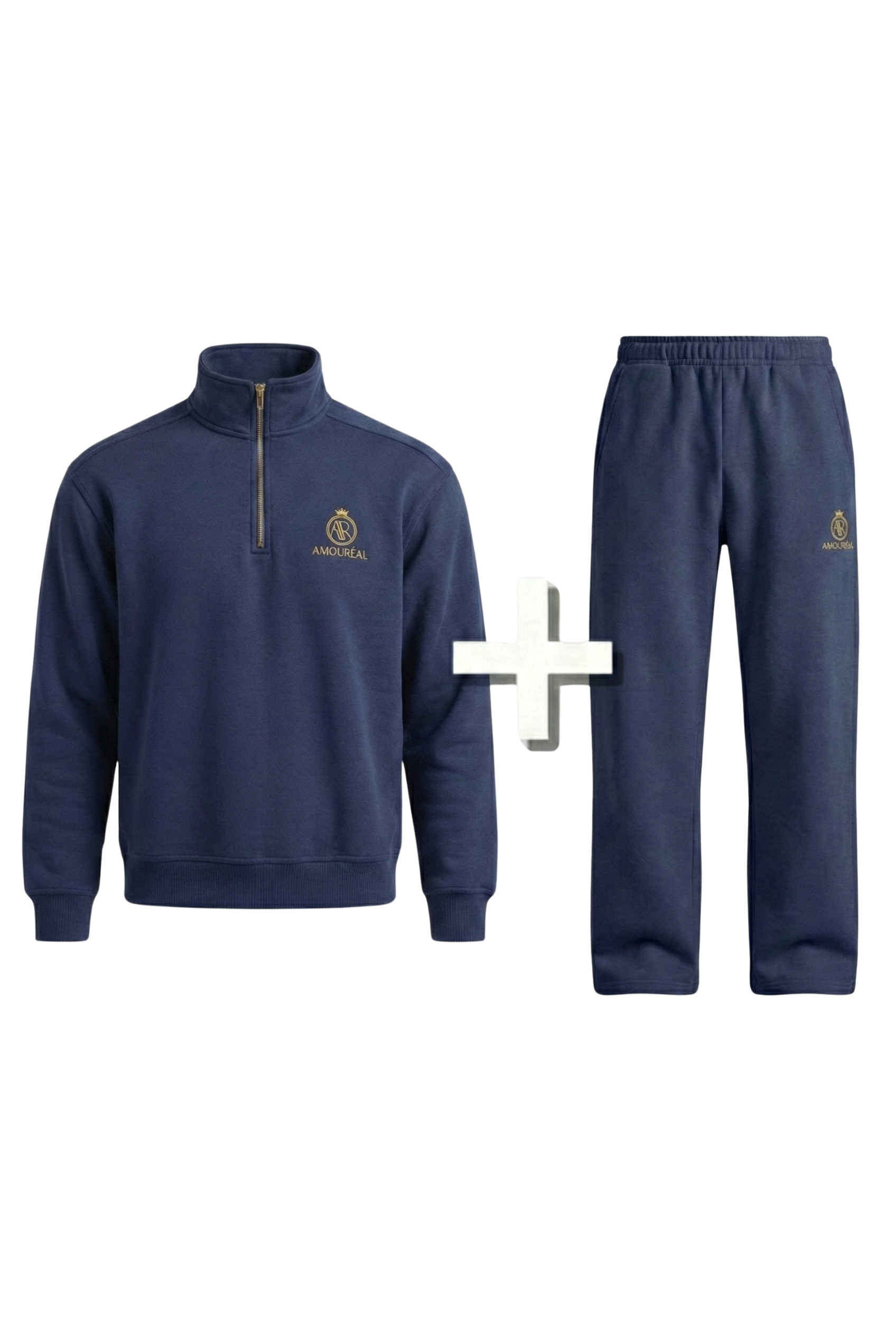 MIDNIGHT BLUE HALF-ZIP-SWEATER & JOGGER BUNDLE
